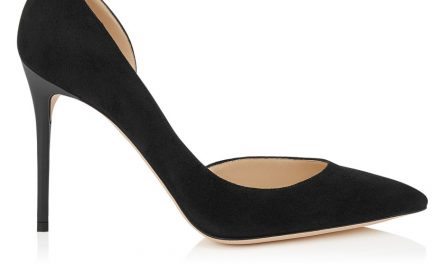 Jimmy Choo ‘Lucy 100’ Black Suede Pointy Toe Pump