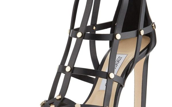 Jimmy Choo ‘Tina’ Studded Leather Cage Sandal